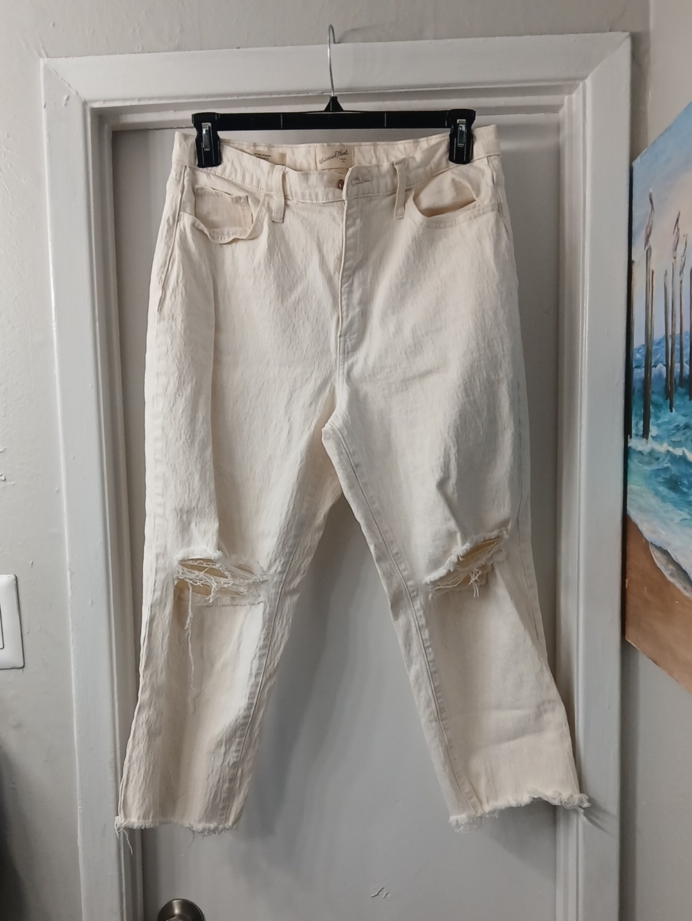 Universal Thread Cream High-Rise Straight Jeans